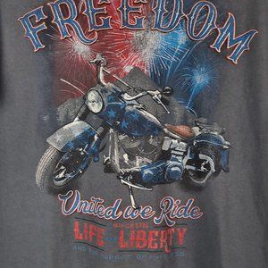 Motorcycle Freedom United We Ride Graphic T